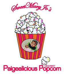 SWEET MARY JO'S PAIGEALICIOUS GOURMET POPCORN logo