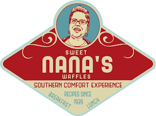 SWEET NANA'S WAFFLES SOUTHERN COMFORT EXPERIENCE RECIPES SINCE 1939 BREAKFAST LUNCH logo