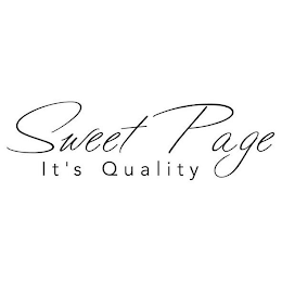 SWEET PAGE IT'S QUALITY logo