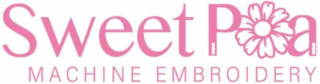 SWEET PEA MACHINE EMBROIDERY logo