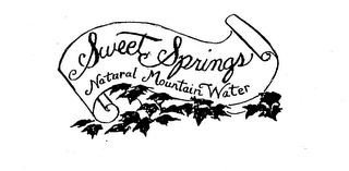 SWEET SPRINGS NATURAL MOUNTAIN WATER logo