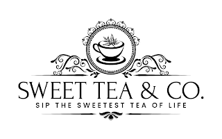 SWEET TEA & CO. SIP THE SWEETEST TEA OF LIFE logo