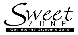 SWEET ZONE "GET INTO THE GLYCEMIC ZONE" logo