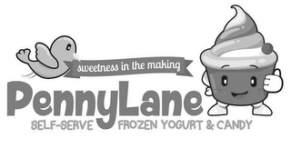 SWEETNESS IN THE MAKING PENNYLANE SELF-SERVE FROZEN YOGURT & CANDY logo