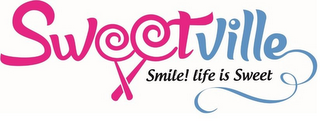 SWEETVILLE SMILE! LIFE IS SWEET logo