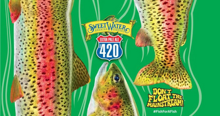 SWEETWATER BREWING COMPANY EXTRA PALE ALE 420 EST. DON'T FLOAT THE MAINSTREAM! #FISHFORAFISH logo