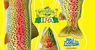 SWEETWATER BREWING COMPANY IPA DON'T FLOAT THE MAINSTREAM! #FISHFORAFISH logo