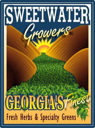 SWEETWATER GROWERS INC. GEORGIA'S FINEST FRESH HERBS & SPECIALTY GREENS logo
