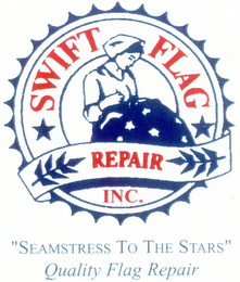 SWIFT FLAG REPAIR INC. "SEAMSTRESS TO THE STARS" QUALITY FLAG REPAIR logo