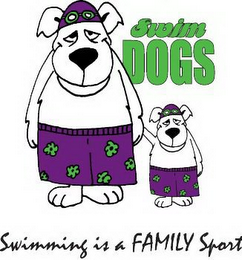 SWIM DOGS SWIMMING IS A FAMILY SPORT logo
