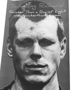 SWINDLING RICHARD QUICKER THAN A RAY OF LIGHT WWW.QUICKERTHANRAY.COM logo