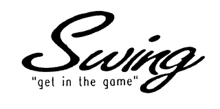 SWING "GET IN THE GAME" logo