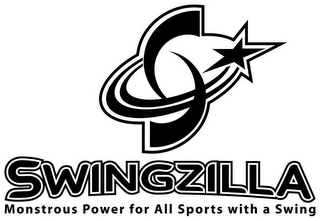SWINGZILLA MONSTROUS POWER FOR ALL SPORTS WITH A SWING logo