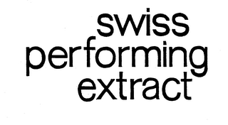SWISS PERFORMING EXTRACT logo