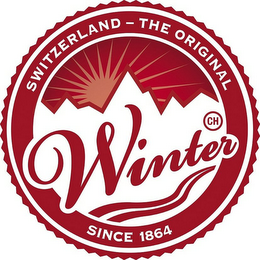 SWITZERLAND - THE ORIGINAL WINTER CH SINCE 1864 logo