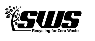 SWS RECYCLING FOR ZERO WASTE logo