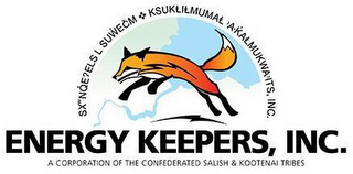 SX NQE ELS L SUWECM KSUKLILMUMAL A·KALMUKWA ITS, INC. ENERGY KEEPERS, INC. A CORPORATION OF THE CONFEDERATED SALISH & KOOTENAI TRIBES logo