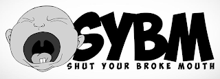 SYBM SHUT YOUR BROKE MOUTH logo