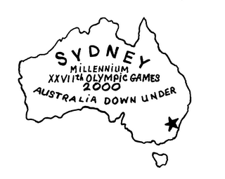 SYDNEY MILLENNIUM XXVIITH OLYMPIC GAMES 2000 AUSTRALIA DOWN UNDER logo