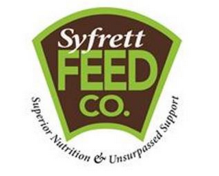 SYFRETT FEED CO. SUPERIOR NUTRITION & UNSURPASSED SUPPORT logo