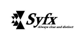 SYFX ALWAYS CLEAR AND DISTINCT logo