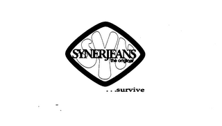 SYN SYNERJEANS THE ORIGINAL ...SURVIVE logo