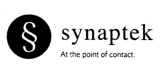 SYNAPTEK AT THE POINT OF CONTACT. logo