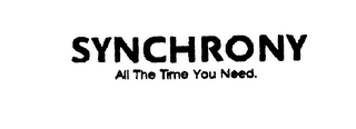 SYNCHRONY ALL THE TIME YOU NEED. logo