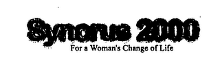 SYNCRUS 2000 FOR A WOMAN'S CHANGE OF LIFE logo