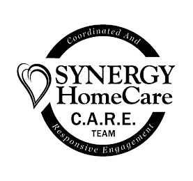 SYNERGY HOMECARE C.A.R.E. TEAM COORDINATED AND RESPONSIVE ENGAGEMENT logo