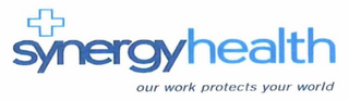 SYNERGYHEALTH OUR WORK PROTECTS YOUR WORLD logo