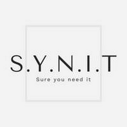 S.Y.N.I.T SURE YOU NEED IT logo