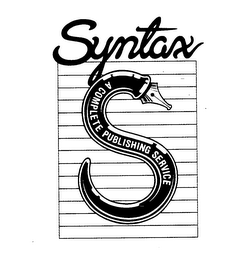 SYNTAX A COMPLETE PUBLISHING SERVICE logo