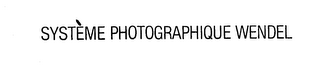 SYSTEME PHOTOGRAPHIQUE WENDEL logo