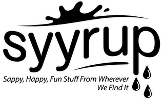 SYYRUP SAPPY, HAPPY, FUN STUFF FROM WHEREVER WE FIND IT logo