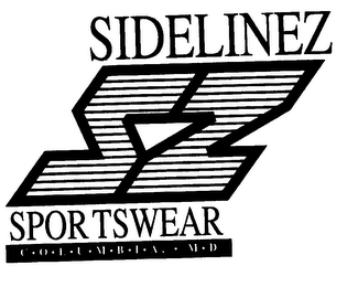 SZ SIDELINEZ SPORTSWEAR COLUMBIA MD logo