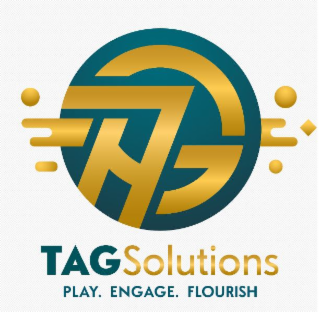 T A G TAGSOLUTIONS PLAY. ENGAGE. FLOURISH logo