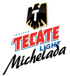 T CERVEZA TECATE LIGHT MICHELADA logo