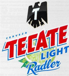 T CERVEZA TECATE LIGHT RADLER logo