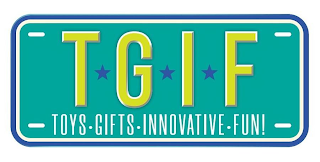 T G I F TOYS  GIFTS  INNOVATIVE  FUN! logo