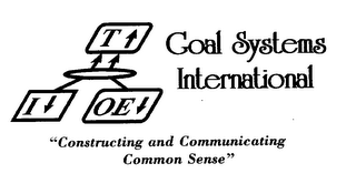 T I OE GOAL SYSTEMS INTERNATIONAL "CONSTRUCTING AND COMMUNICATING COMMON SENSE" logo
