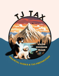 T J TAX FINANCIAL GUIDES & TAX PREPARATION PAYROLL BOOKKEEPING TAXES logo