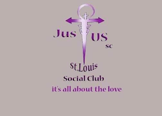 T JUS US SC ST.LOUIS SOCIAL CLUB IT'S ALL ABOUT THE LOVE logo