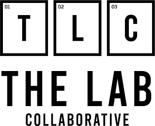 T L C  01 02 03 THE LAB COLLABORATIVE logo