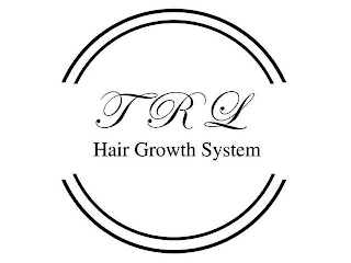 T R L HAIR GROWTH SYSTEM logo