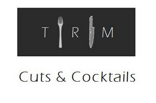 T R M CUTS & COCKTAILS logo