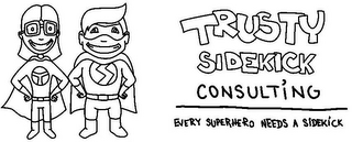 T S TRUSTY SIDEKICK CONSULTING EVERY SUPERHERO NEEDS A SIDEKICK logo