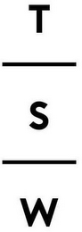 T S W logo