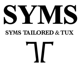 T SYMS SYMS TAILORED & TUX logo