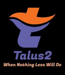 T TALUS2 WHEN NOTHING LESS WILL DO logo